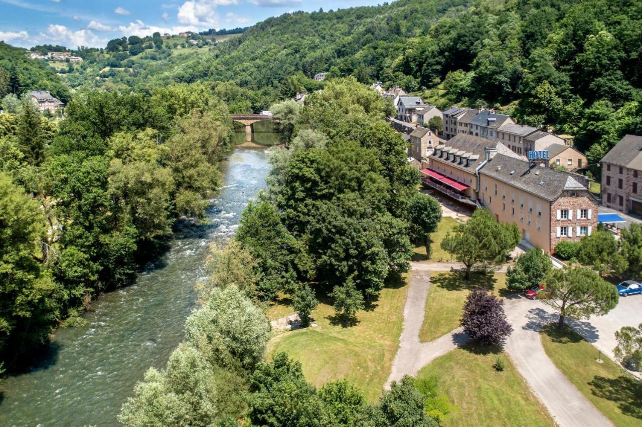 Logis Hotel Restaurant Les 2 Rives - A75, En Bordure De Riviere Banassac Eksteriør billede