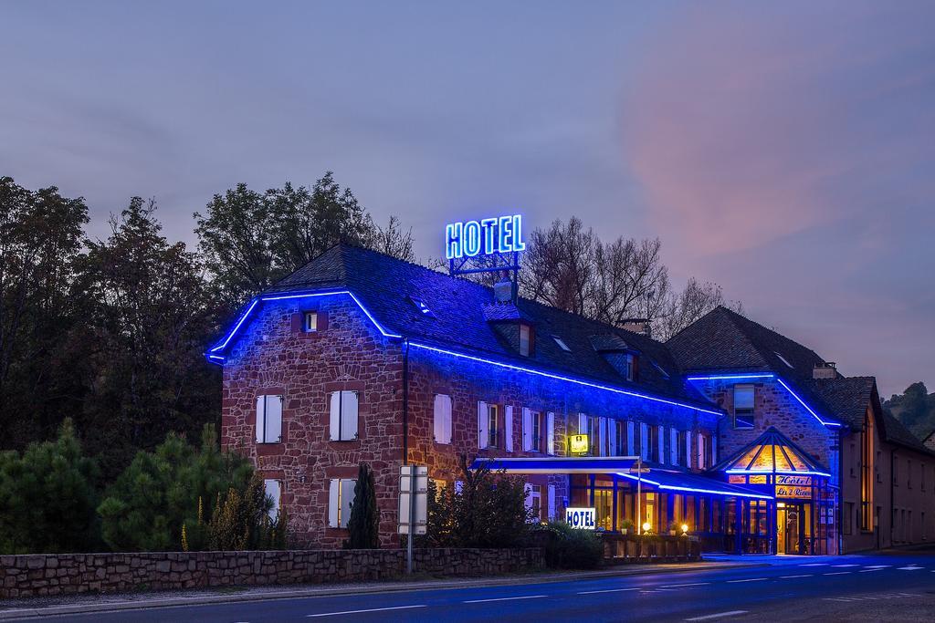 Logis Hotel Restaurant Les 2 Rives - A75, En Bordure De Riviere Banassac Eksteriør billede