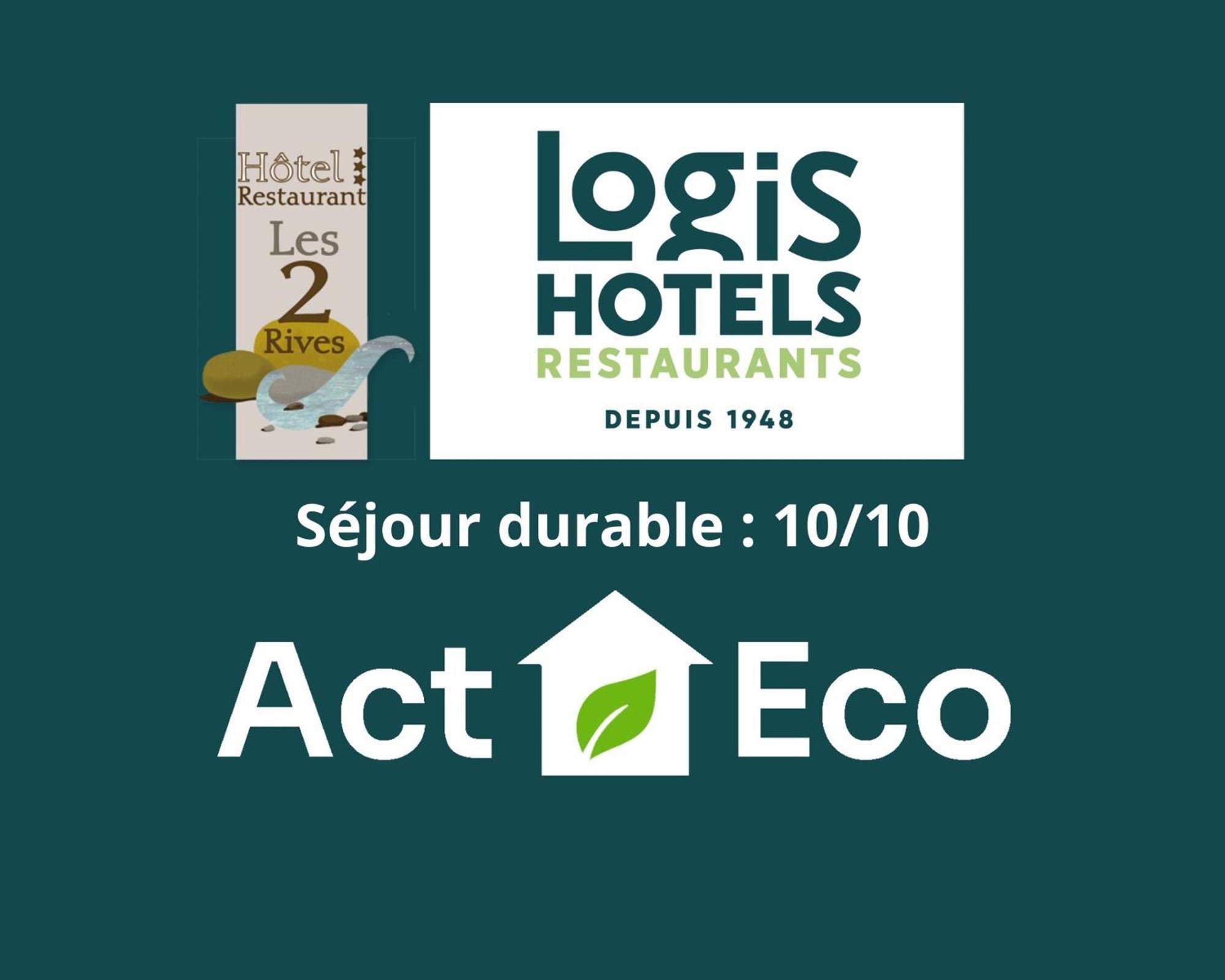 Logis Hotel Restaurant Les 2 Rives - A75, En Bordure De Riviere Banassac Eksteriør billede